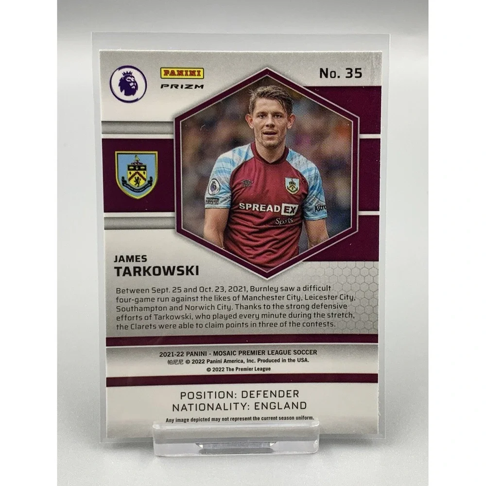 2021-22 PANINI MOSAIC PREMIER‎ LEAGUE JAMES TARKOWSKI REACTIVE GOLD PRIZM #35